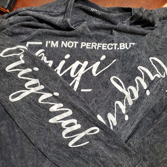 OnFire "I'm not perfect" Original Long Sleeve Cotton Graphic Logo Tee Black 2X - Picture 5 of 5